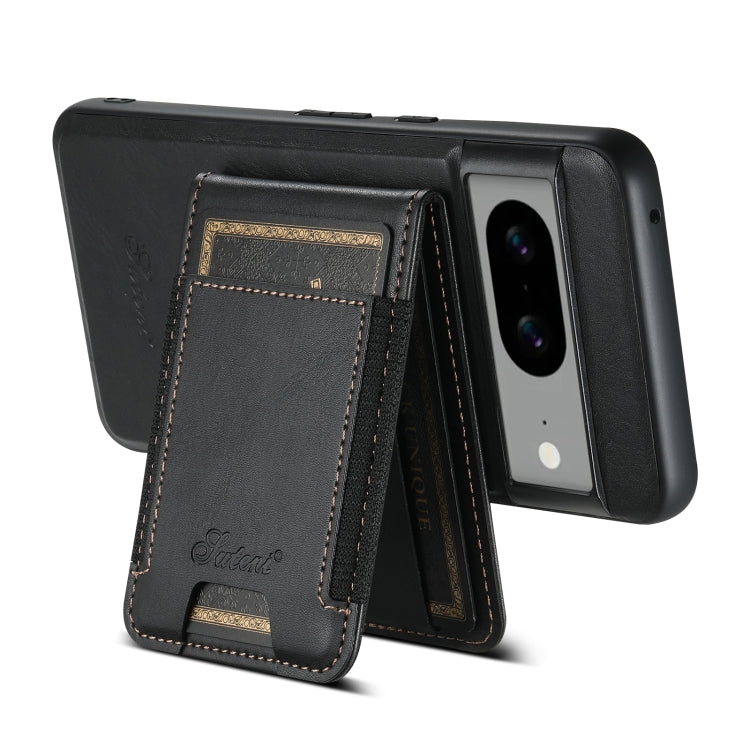 For Google Pixel 6 Suteni H17 Oil Eax Leather Detachable Wallet Phone Case(Black) - Google Cases by Suteni | Online Shopping UK | buy2fix