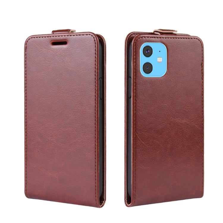 For iPhone 11 Crazy Horse Vertical Flip Leather Protective Case (Brown) - iPhone 11 Cases by buy2fix | Online Shopping UK | buy2fix