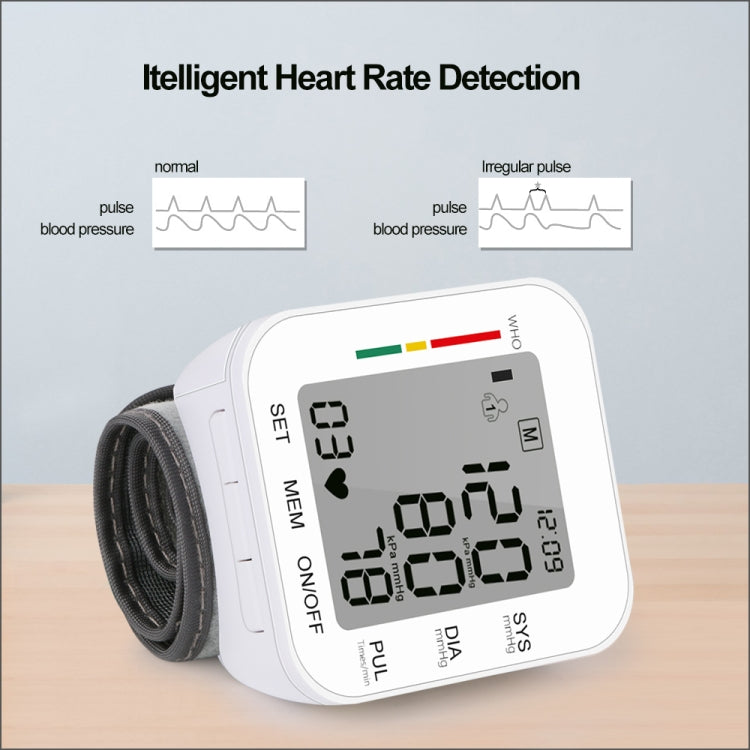 RZ204 Automatic Digital Wrist Cuff Blood Pressure Monitor Heart Beat LCD Digital Wrist Watch - Sphygmomanometer by buy2fix | Online Shopping UK | buy2fix