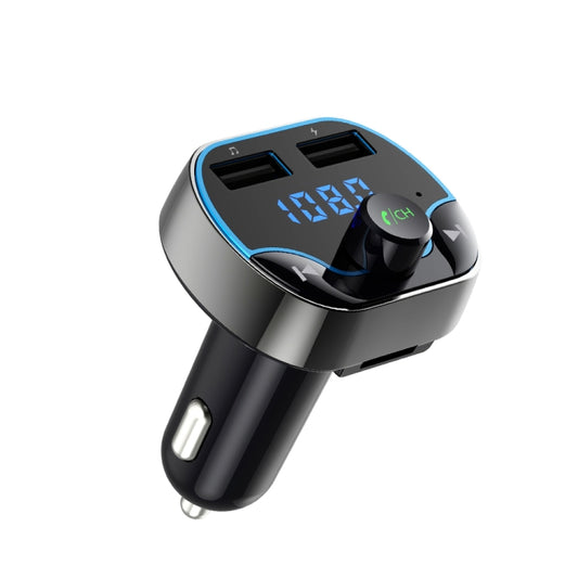 T24FM Transmitter Quick Charge Voice Navigation Car Hands-free Phone Bluetooth MP3 Player Black - Bluetooth Car Kits by buy2fix | Online Shopping UK | buy2fix