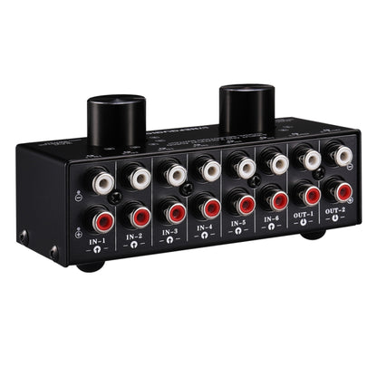 B026 6 Input 2 Output Or 2 Input 6 Output Audio Signal Source Selection Switcher RCA Port - Consumer Electronics by buy2fix | Online Shopping UK | buy2fix