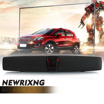 New Rixing NR7017 TWS Portable 10W Stereo Surround Soundbar Bluetooth Speaker with Microphone(Black) - Desktop Speaker by NewRixing | Online Shopping UK | buy2fix