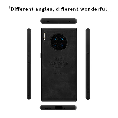 For Huawei Mate 30 Pro 5G (Leather) PINWUYO Zun Series PC + TPU + Skin Waterproof Anti-fall All-inclusive Protective Case(Black) - Huawei Cases by PINWUYO | Online Shopping UK | buy2fix