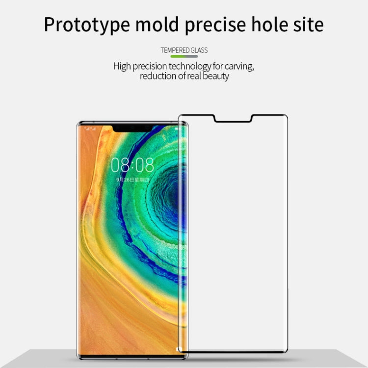 For Huawei Mate 30 Pro PINWUYO Full Glue Full Arc Version Arc Height 3.96mm 9H 3D Hot Bending Tempered Glass Film(Black) - Huawei Tempered Glass by PINWUYO | Online Shopping UK | buy2fix