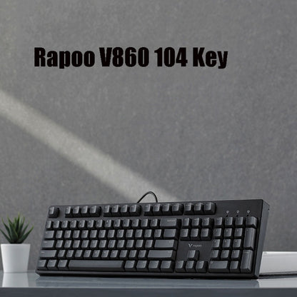Rapoo V860 Desktop Wired Gaming Mechanical Keyboard, Specifications:104 Keys(Black Shaft) - Wired Keyboard by Rapoo | Online Shopping UK | buy2fix