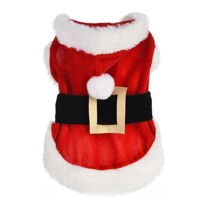 Christmas Dog Clothes for Small Dogs Santa Dog Costume Winter Pet Coats, Size:XS(Red) - Home & Garden by buy2fix | Online Shopping UK | buy2fix