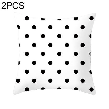 2 PCS Black and White Simple and Modern Geometric Abstract Decorative Pillowcases Polyester Throw Pillow Case(8) - Cushions & Pillows by buy2fix | Online Shopping UK | buy2fix