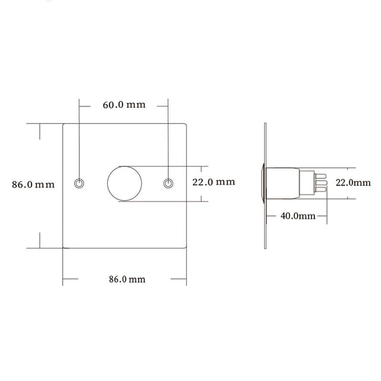 S88622L Metal Stainless Steel Panel with Waterproof Access Control Switch - Security by buy2fix | Online Shopping UK | buy2fix