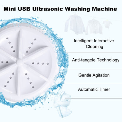 3 in 1 Portable Mini Washing Machine Ultrasonic Turbine Clothes Mini Washer with USB Cable Convenient for Travel - Home & Garden by buy2fix | Online Shopping UK | buy2fix