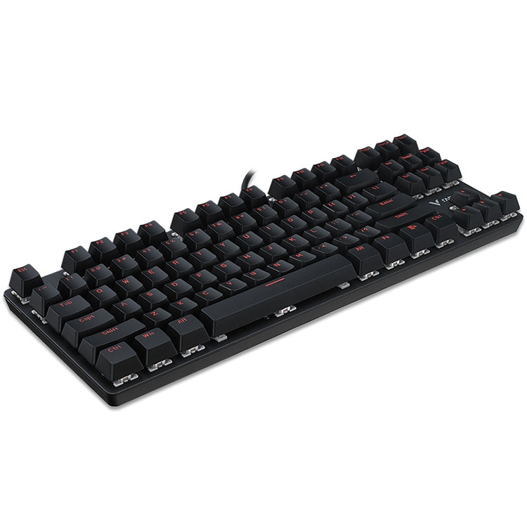 Rapoo V500 87-keys Alloy Edition Desktop Laptop Computer Game Esports Office Home Typing Metal Wired Mechanical Keyboard without Backlight,(Black Shaft) - Wired Keyboard by Rapoo | Online Shopping UK | buy2fix