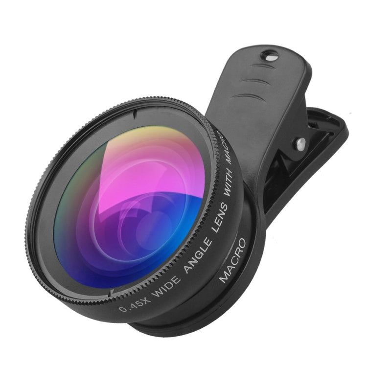 0.45X Ultra Wide Macro Combination Phone Lens with Clip(APL-0.45XWM) - Macro & Wide-angle by APEXEL | Online Shopping UK | buy2fix