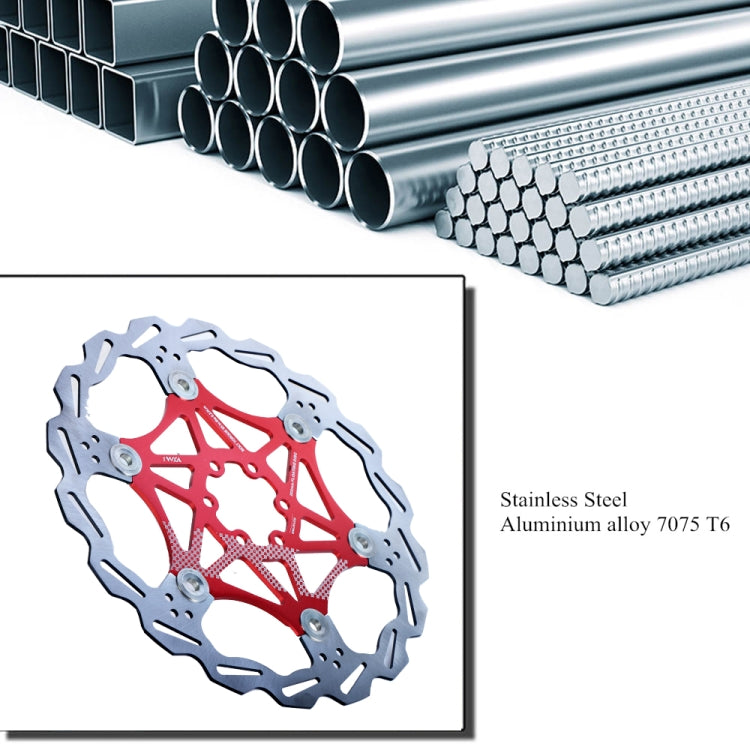 VXM Bicycle Mountain Bike Floating Brake Disc Brake 160mm(Red) - Bicycle Brake Parts by VXM | Online Shopping UK | buy2fix