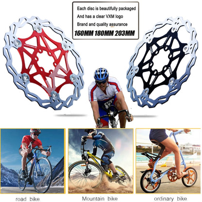 VXM Bicycle Mountain Bike Floating Brake Disc Brake 160mm(Red) - Outdoor & Sports by VXM | Online Shopping UK | buy2fix
