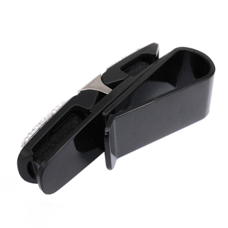 Diamond Mounted Rotating Car Glasses Clip Card Paper Holder Clips(Bright Black) - Sunglasses & Glasses Clips by Dabond | Online Shopping UK | buy2fix