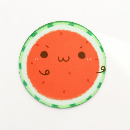 2 PCS 22cm Cute Fruit Series Round Mouse Pad Desk Pad Office Supplies(Watermelon) - Computer & Networking by buy2fix | Online Shopping UK | buy2fix