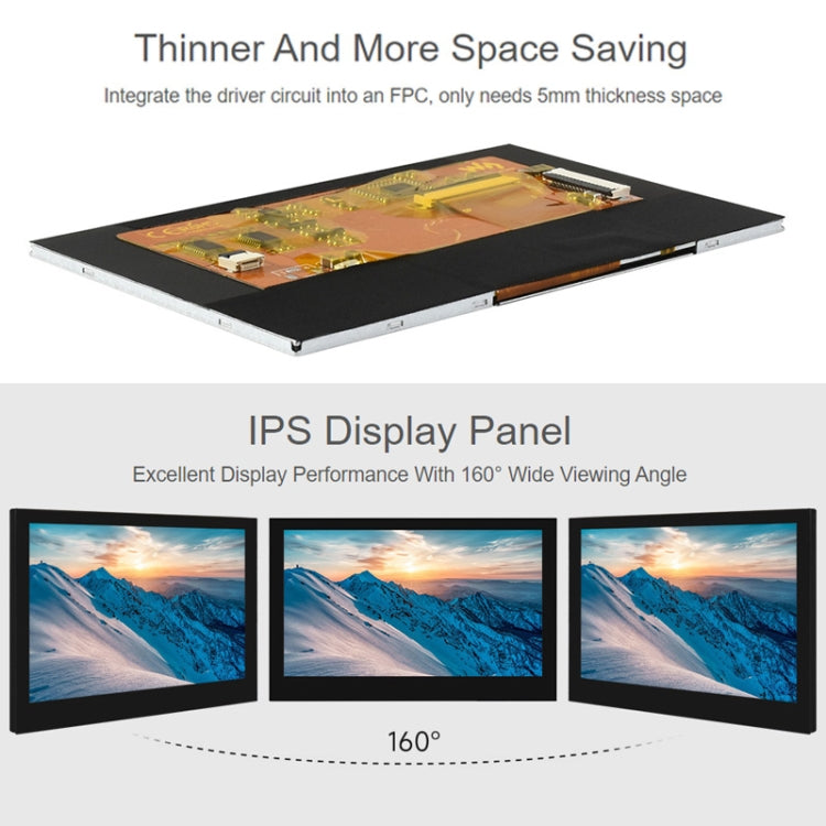 Waveshare 5 Inch DSI Display, 800 × 480 Pixel, IPS Display Panel, Style:Touch Display - Consumer Electronics by Waveshare | Online Shopping UK | buy2fix