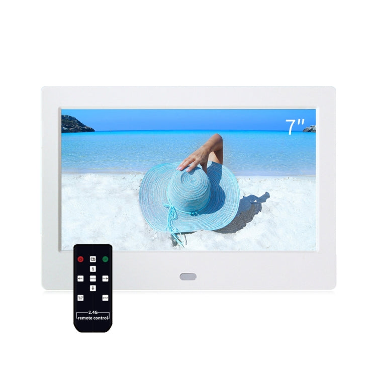 DPF-706-2.4G 7 inch Digital Photo Frame LED Wall Mounted Advertising Machine, Plug:US Plug(White) - 1.5-7.0 inch by buy2fix | Online Shopping UK | buy2fix