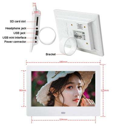 DPF-706 7 inch Digital Photo Frame LED Wall Mounted Advertising Machine, Plug:EU Plug(Black) - Consumer Electronics by buy2fix | Online Shopping UK | buy2fix