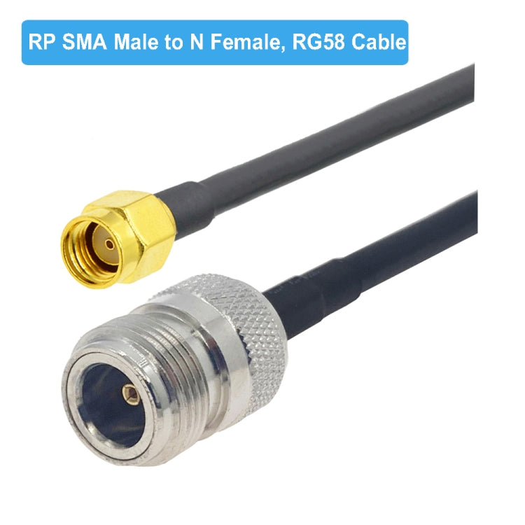 RP-SMA Male to N Female RG58 Coaxial Adapter Cable, Cable Length:5m - Connectors by buy2fix | Online Shopping UK | buy2fix