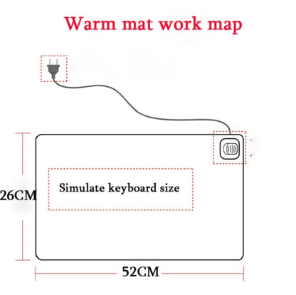 220V Electric Hot Plate Writing Desk Warm Table Mat Blanket Office Mouse Heating Warm Computer Hand Warmer Desktop Heating Plate, Color:Brown Small Size, CN Plug - Mouse Pads by buy2fix | Online Shopping UK | buy2fix