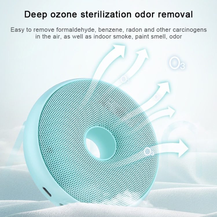 Portable Donut Electric Air Purifier Home Car Anion Ozone Deodorizer(White) - Air Purifiers & Accessories by carzor | Online Shopping UK | buy2fix