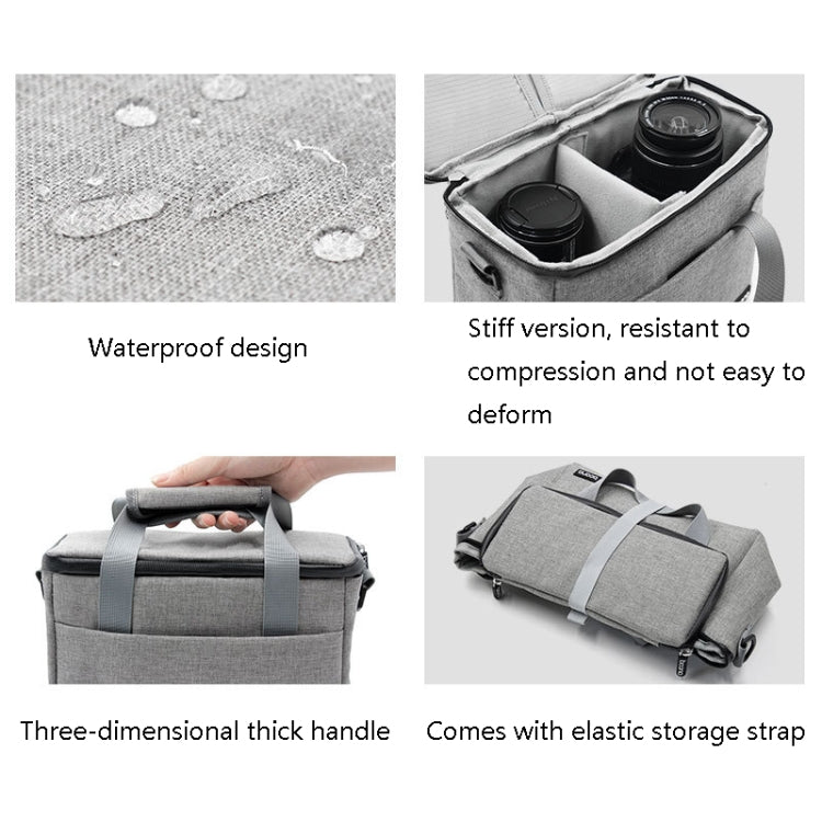 Baona BN-H001 Digital Camera Bag Casual Portable Camera Waterproof Bag, Size:Medium(Black) - Camera Accessories by Baona | Online Shopping UK | buy2fix
