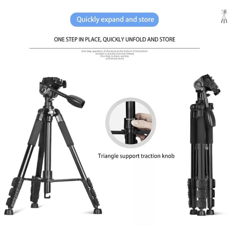 QingZhuangShiDai Q111H Aluminum Alloy Mobile Phone Camera Photography Tripod(Black) - Camera Accessories by QingZhuangShiDai | Online Shopping UK | buy2fix