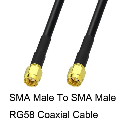 SMA Male To SMA Male RG58 Coaxial Adapter Cable, Cable Length:0.5m - Connectors by buy2fix | Online Shopping UK | buy2fix