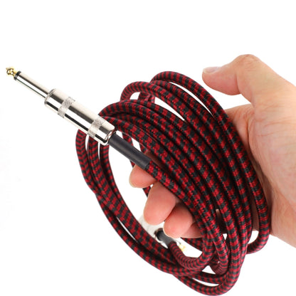 Guitar Connection Wire Folk Bass Performance Noise Reduction Elbow Audio Guitar Wire, Size:6m(Red Black) - Consumer Electronics by buy2fix | Online Shopping UK | buy2fix