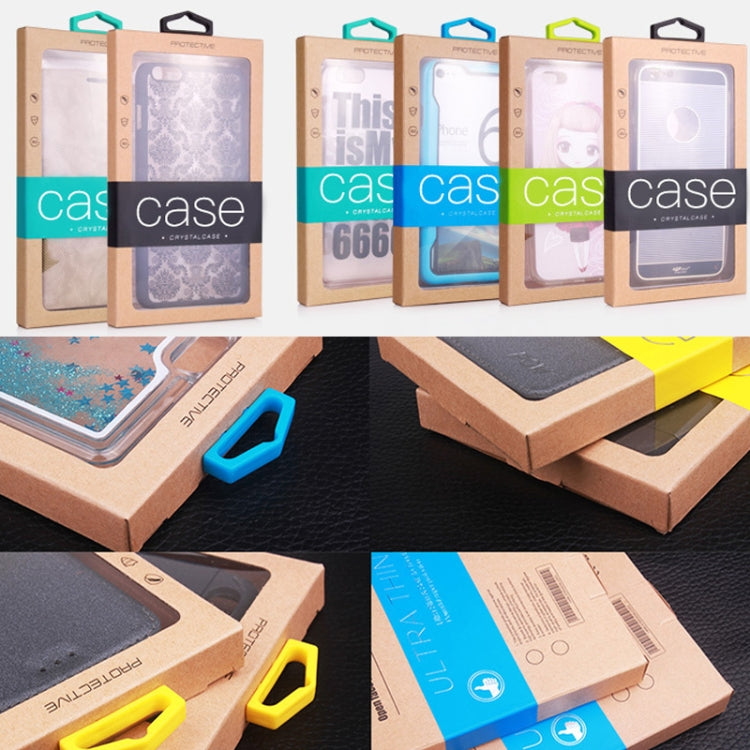 50 PCS Kraft Paper Phone Case Leather Case Packaging Box, Size: L 5.8-6.7 Inch(Blue) -  by buy2fix | Online Shopping UK | buy2fix