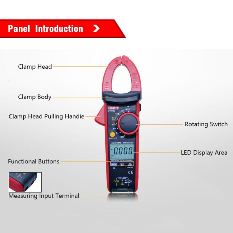 UNI-T UT216A 600A Digital Clamp Meter AC DC Voltage Detector - Digital Multimeter by UNI-T | Online Shopping UK | buy2fix