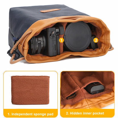 S.C.COTTON Camera Lens Protection Bag Liner Bag Waterproof Camera Storage Bag, Size: L(Gray) - Soft Bag by S.C.COTTON | Online Shopping UK | buy2fix