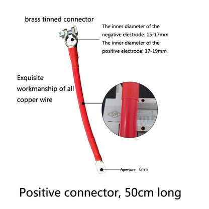 GSA-001 Car Ground Wire Battery Pile Head  Extension Cord Battery Connection Line 50cm(Positive) - Booster Cable & Clip by buy2fix | Online Shopping UK | buy2fix