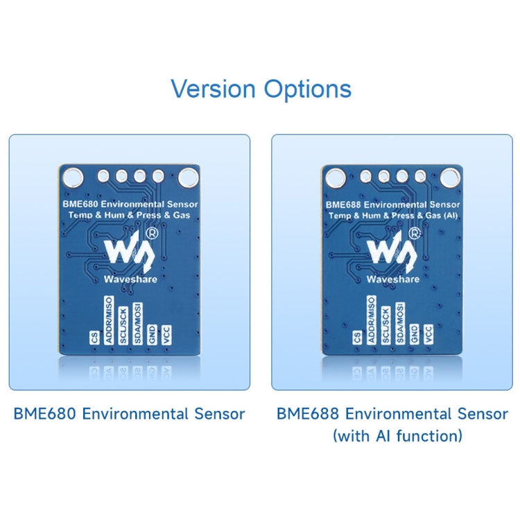 Waveshare BME680  Environmental Sensor Supports Temperature / Humidity / Barometric Pressure / Gas Detection - Sensor Module by Waveshare | Online Shopping UK | buy2fix