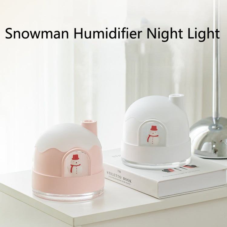 ZAY-H006 Charge Snowman Humidifier Night Light USB Mute Cute Desktop Air Mini Atomizer Air Humidifier(Pink) - Home & Garden by buy2fix | Online Shopping UK | buy2fix