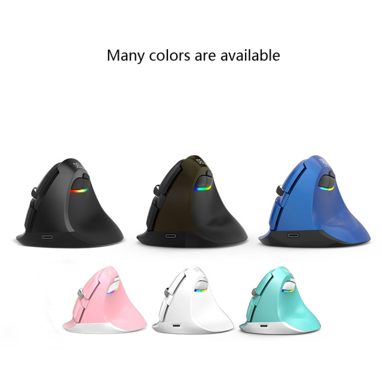 DELUX M618Mini Colorful Wireless Luminous Vertical Mouse Bluetooth Rechargeable Vertical Mouse(Color white) - Computer & Networking by DELUX | Online Shopping UK | buy2fix