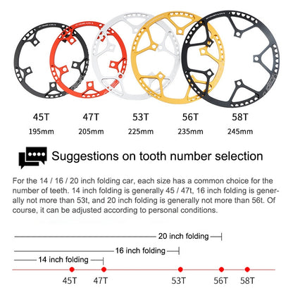 Litepro Folding Bike Sprocket Wheel LP Disk Disc, Specification:58T(Gold) - Outdoor & Sports by Litepro | Online Shopping UK | buy2fix