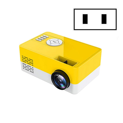 S261/J16 Home Mini HD 1080P Portable LED Projector, Support TF Card / AV / U Disk, Plug Specification:US Plug(Yellow White) - Consumer Electronics by buy2fix | Online Shopping UK | buy2fix