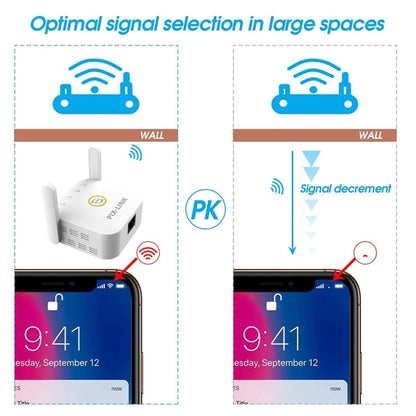 PIX-LINK WR22 300Mbps Wifi Wireless Signal Amplification Enhancement Extender, Plug Type:US Plug(Black) - Wireless Routers by PIX-LINK | Online Shopping UK | buy2fix