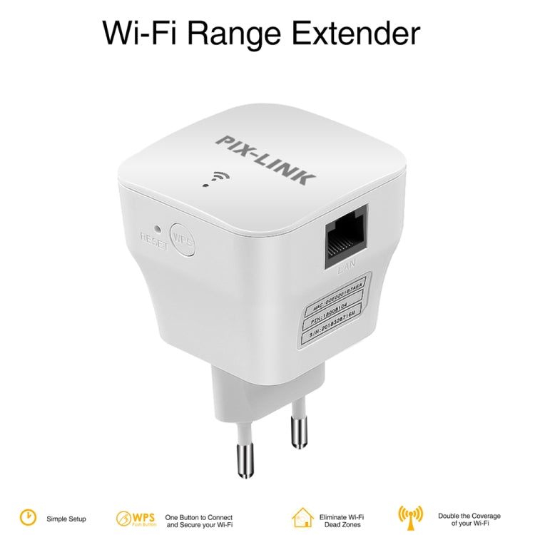 PIXLINK WR12 300Mbps WIFI Signal Amplification Enhanced Repeater, Plug Type:EU Plug - Broadband Amplifiers by PIXLINK | Online Shopping UK | buy2fix