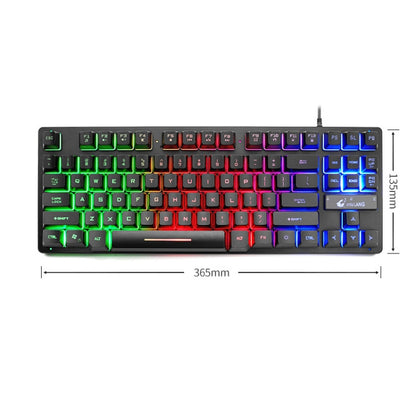 ZIYOULANG K16 87 Keys Colorful Mixed Light Gaming Notebook Manipulator Keyboard, Cable Length: 1.5m - Wired Keyboard by FREEDOM-WOLF | Online Shopping UK | buy2fix