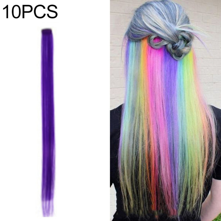 10 PCS Chemical Fiber Wig One-Step Gradient Color Single Card Wig, Stretched Length:24inches(39#) - Wigs by Alileader | Online Shopping UK | buy2fix