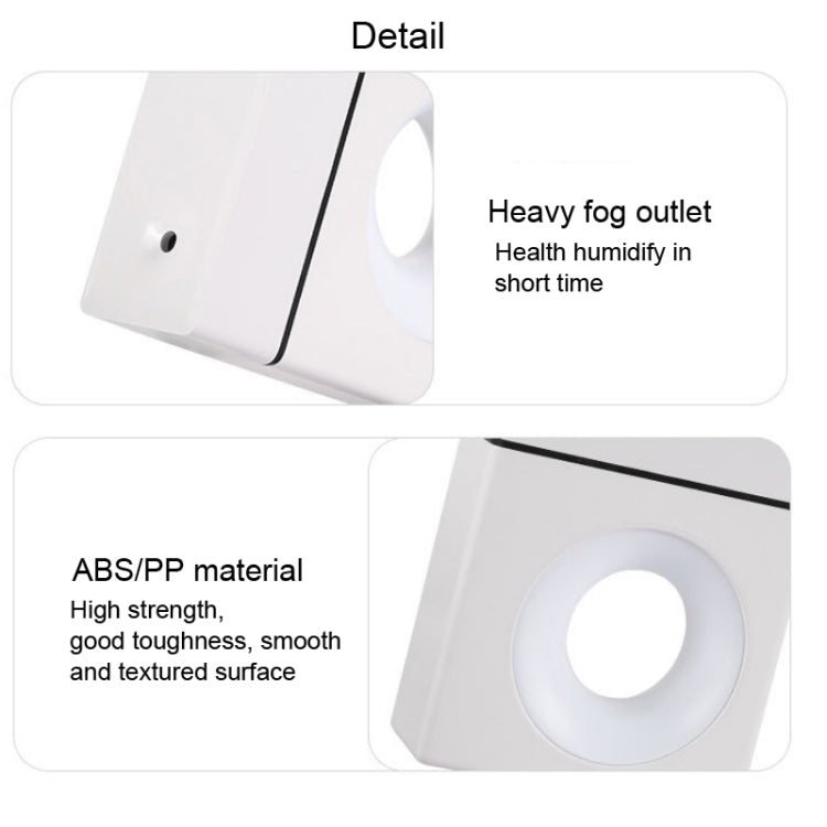 Mini Air Humidifier USB Air Mist Maker Spayer Night Light Aromatherapy Diffuser Air Purifier(White) - Home & Garden by buy2fix | Online Shopping UK | buy2fix