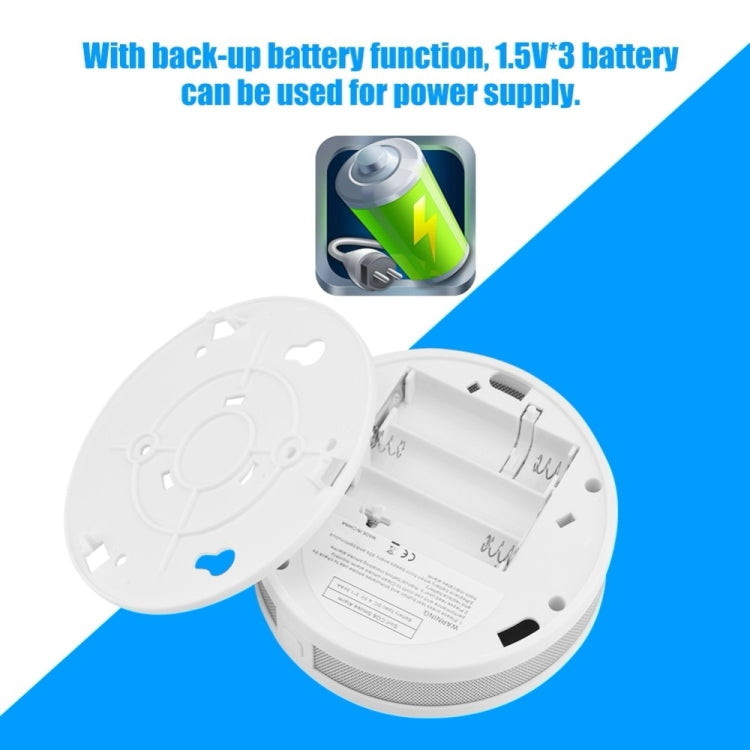 JKD-512COM CO Smoke Detector Live Voice Alarm Carbon Monoxide Leakage Sensor with LCD Display - Security by buy2fix | Online Shopping UK | buy2fix