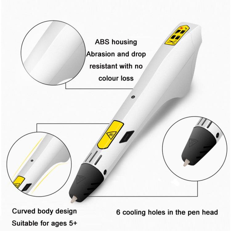 3D Printing Pen Children Toy Art Doodle Pen, Specification:USB+UK Plug - Consumer Electronics by buy2fix | Online Shopping UK | buy2fix