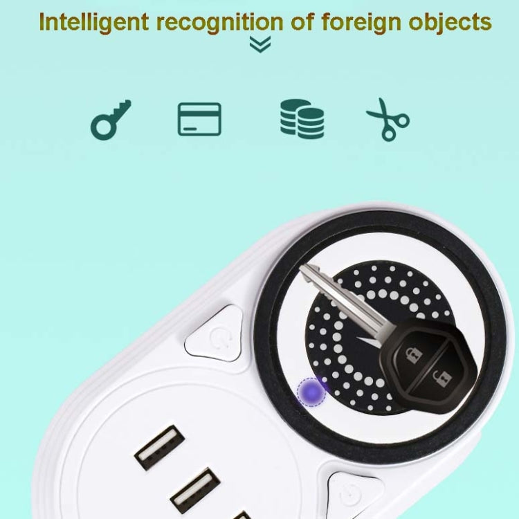 Mobile Phone Wireless Charging Socket Creative Smart USB Power Strip Multi-Function Desktop Vertical Power Strip, CN Plug, Specification: 0.8 Meters, Style:2 Layer(Black) - Consumer Electronics by buy2fix | Online Shopping UK | buy2fix