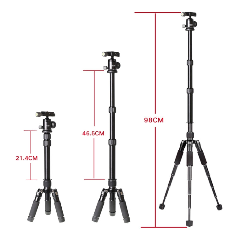 Xiletu FM5S-MINI 5-Section Folding Legs Mini Desktop Tripod Mount(Black) - Camera Accessories by Xiletu | Online Shopping UK | buy2fix