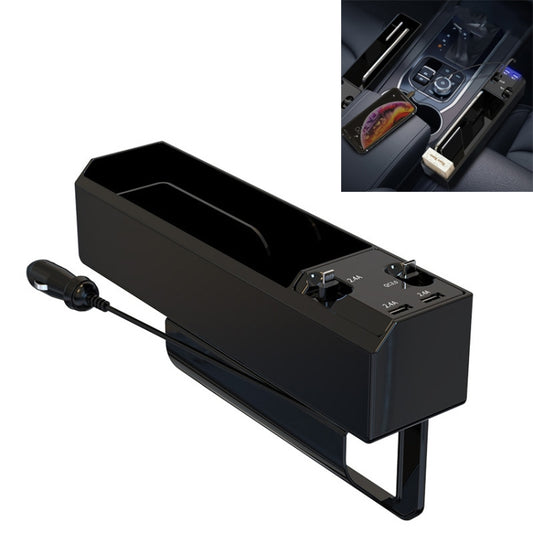 Car Seat Storage Box With Cable Car USB Charger, Style:2-wire - In Car by buy2fix | Online Shopping UK | buy2fix