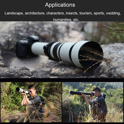 Lightdow 650-1300mm Telephoto Zoom Camera Lens T2 Astronomical Mirror Telephoto Lens - Camera Accessories by Lightdow | Online Shopping UK | buy2fix