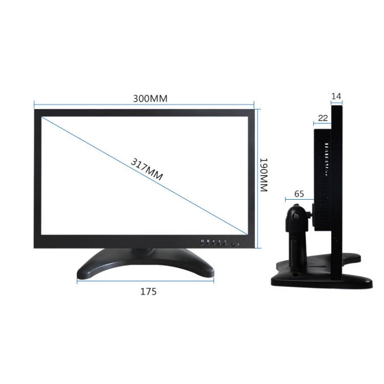 ZGYNK B1042 Portable High-Definition Metal Computer Monitor Display, Size:12.5 inch VGA AV HDMI BNC - Computer & Networking by ZGYNK | Online Shopping UK | buy2fix